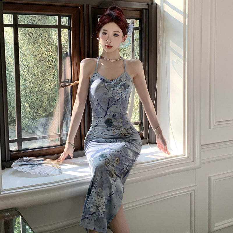 Levoire | Robe Kukka Vintage fleur fente sur le côté robe