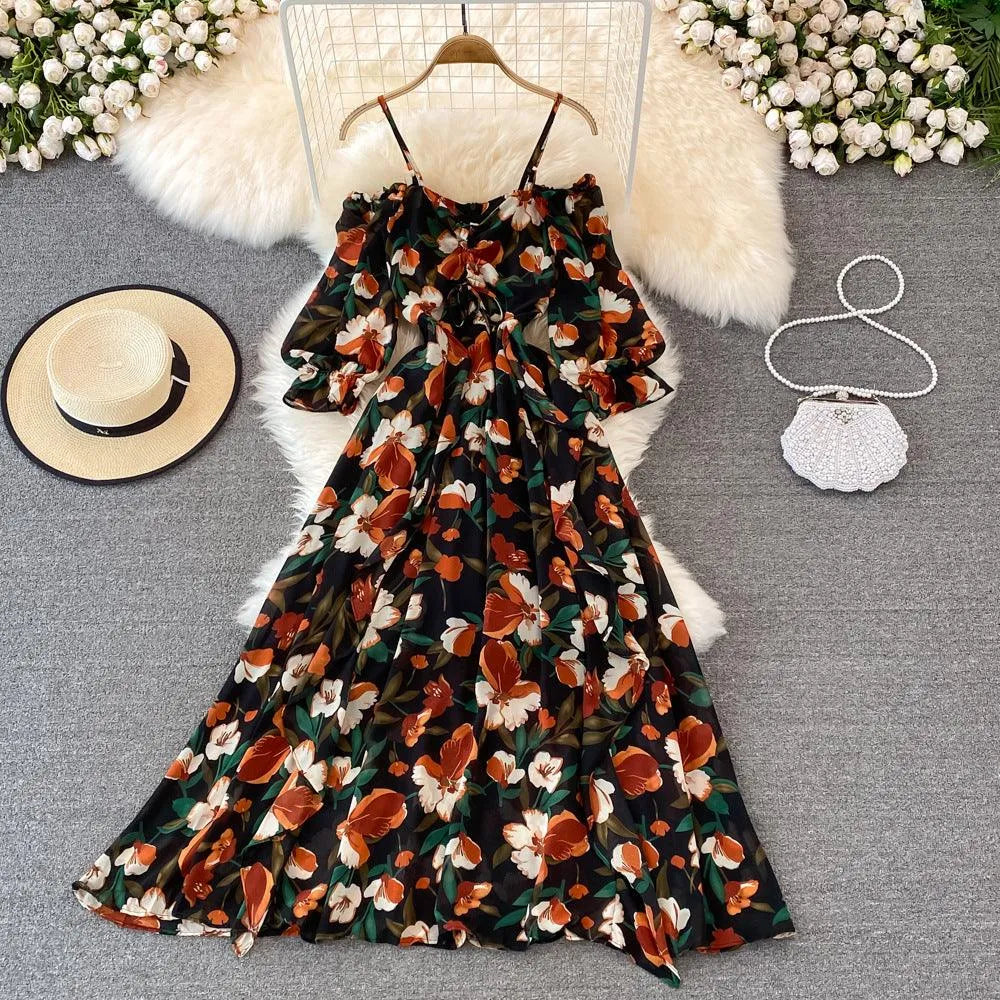 Levoire | Robe de soirée sans tissu avec manches bouffantes Noir Taille libre