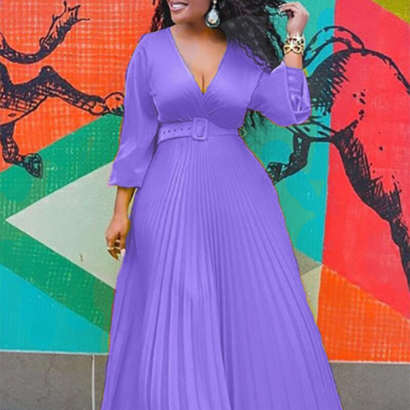 Levoire | Élégant Vintage Sifon Longue Manche-M robe longue