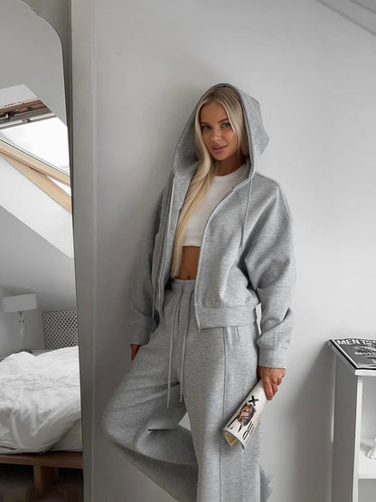 Levoire | Rentoo bleu marine à manches longues vêtement deux pièces Gris