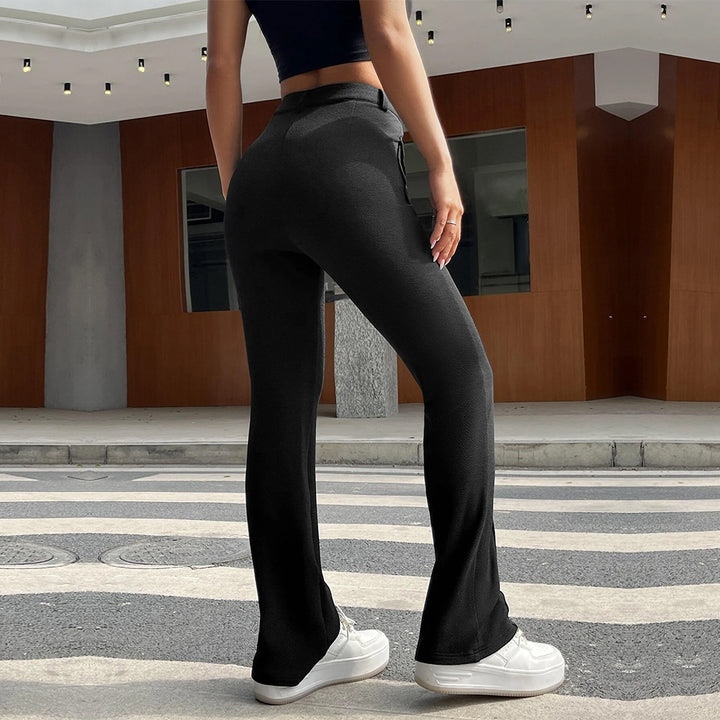 Pantalons palazzo classiques pour femmes avec poches plaquées et taille haute Levoire