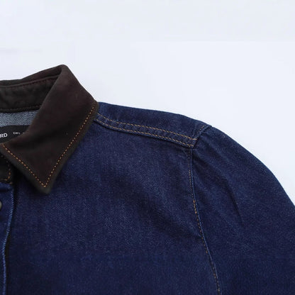 Levoire | Rennon bleu de printemps chemise en jean Top