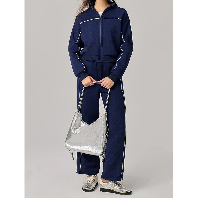 Ensemble de loisirs sportif pour femmes avec col montant et taille élastique Levoire