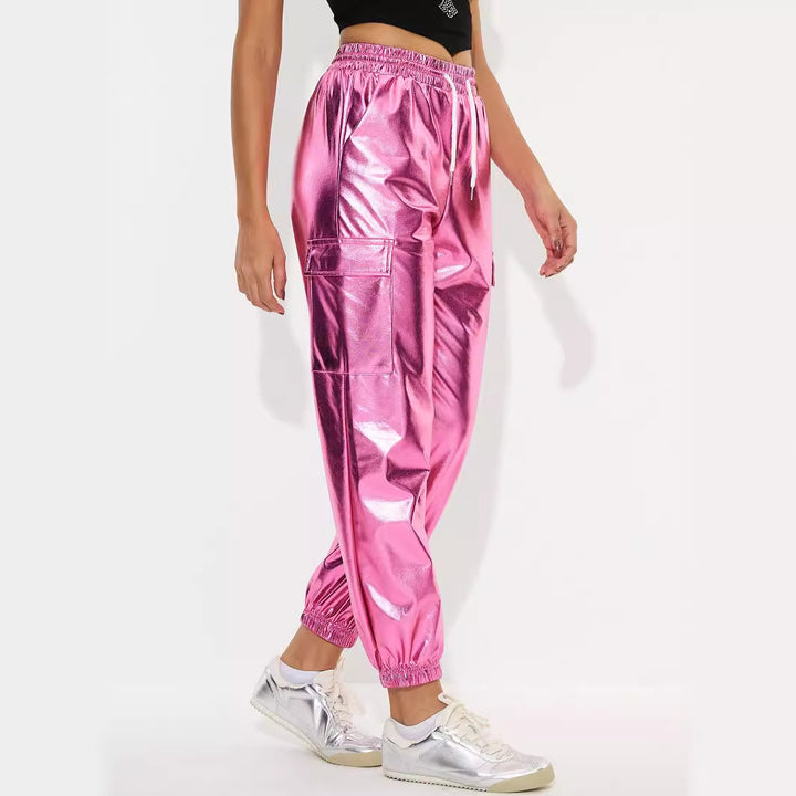 Pantalons de loisirs brillants sportifs pour femmes Levoire