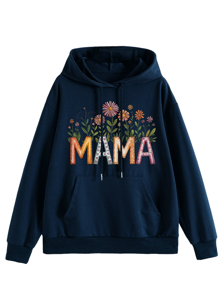 Haut de femme à capuche avec imprimé floral et lettrage inspirant Levoire
