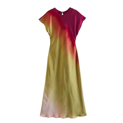 Levoire | Robe imprimée à couleurs inversées artistiques de printemps