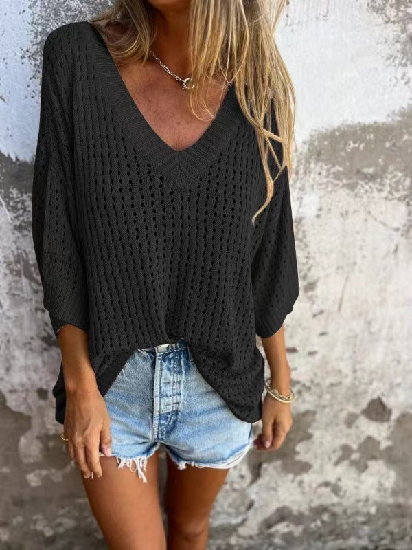 Levoire | Pull Décontracté Ample Pour Femmes Noir