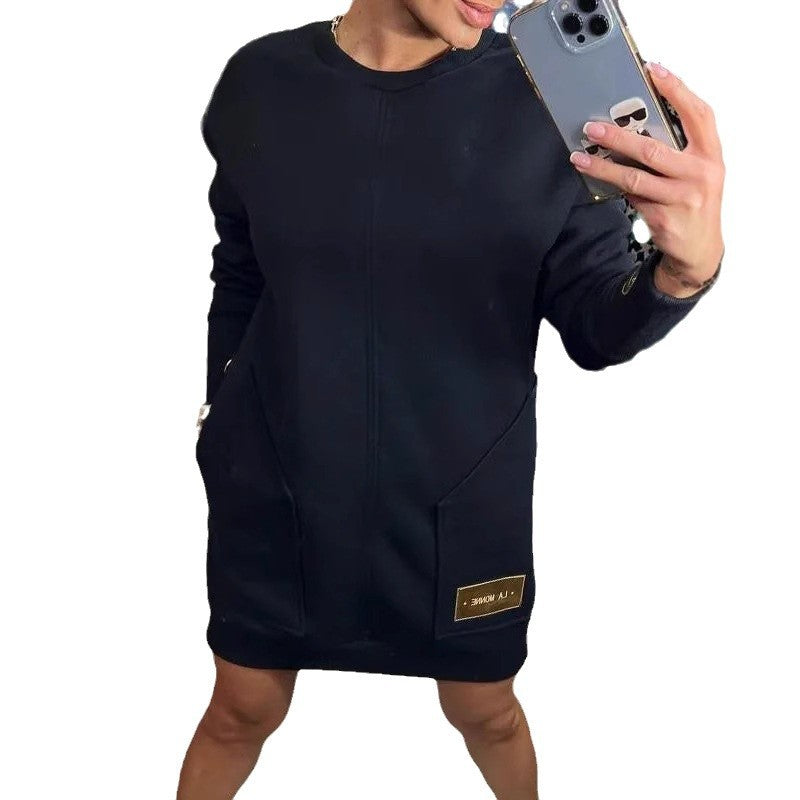 Robe sweatshirt pour femmes avec poches latérales pratiques et design moderne Levoire