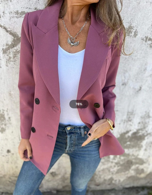Blazer élégant pour femmes avec patte de boutonnage double et coupe stylée Levoire