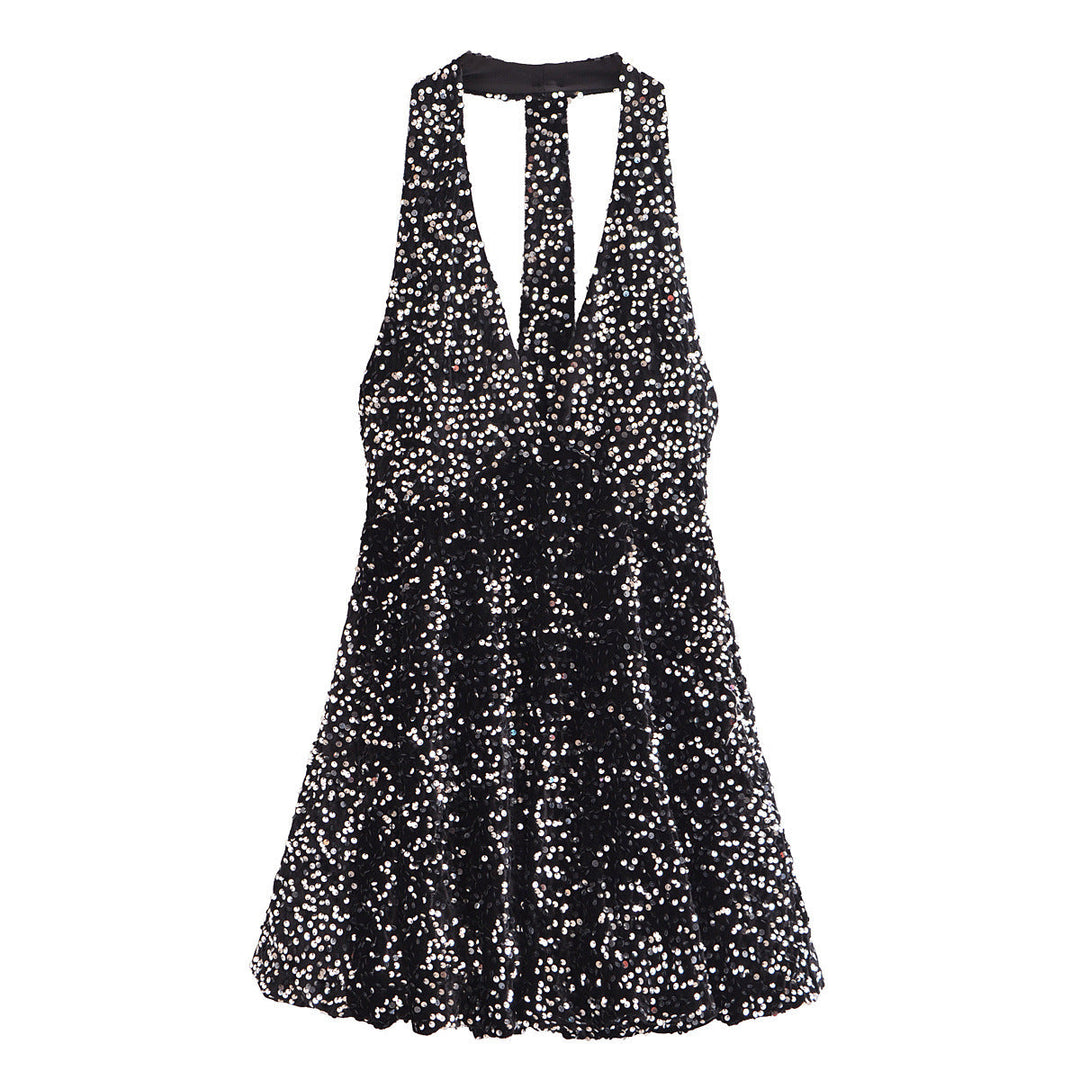 Levoire | Superbe robe mini sans manches de printemps Argent