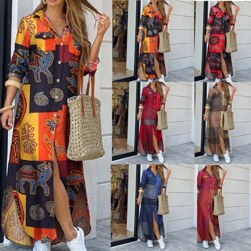 Levoire | Chemise inversée Dress Sexy À un rang Dress
