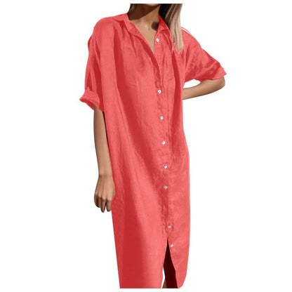 Levoire | Élégante Chemise de Plage Vêtements de Travail Slim Fit Robe Rot