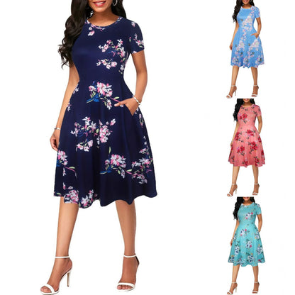 Levoire | Rennon pression robe décontractée à col rond avec poches