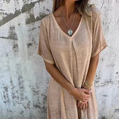 Levoire | Col en V robe Beige