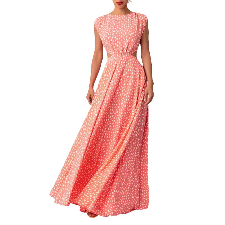 Robe maxi pour femmes avec une coupe élégante, longueur sol et découpe latérale Levoire