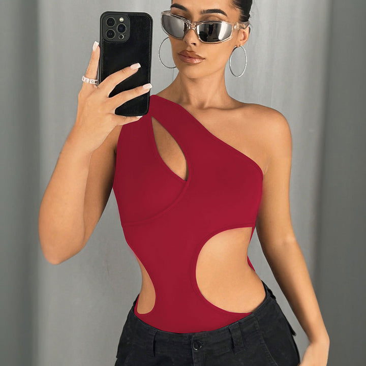 Maillot de bain asymétrique pour femmes avec design découpé tendance Levoire