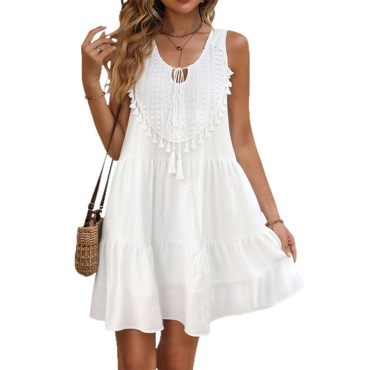 Robe d'été pour femmes avec des franges tendance Levoire