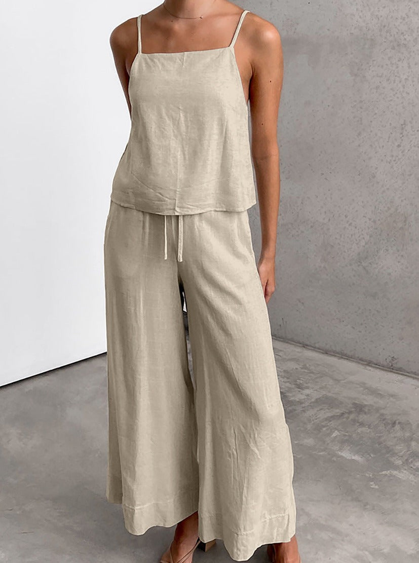 Levoire | Chemise Sans Manches À Jambes Larges, Ensemble Deux Pièces