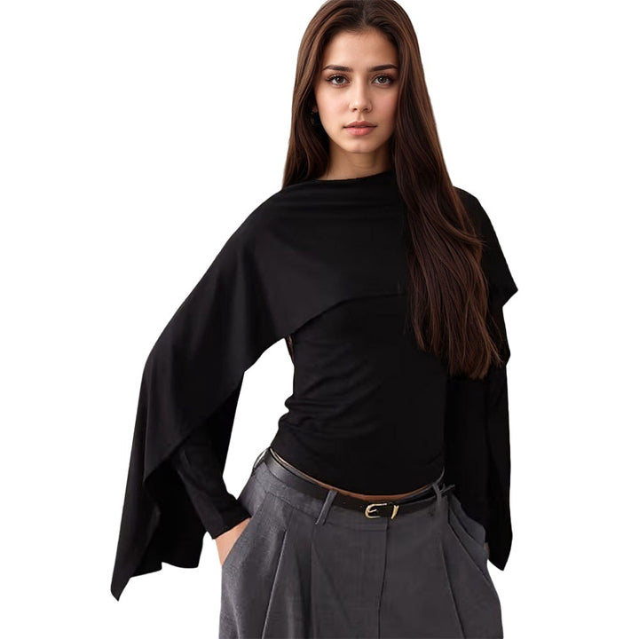 Haut élégant pour dames avec design asymétrique et manches larges Levoire