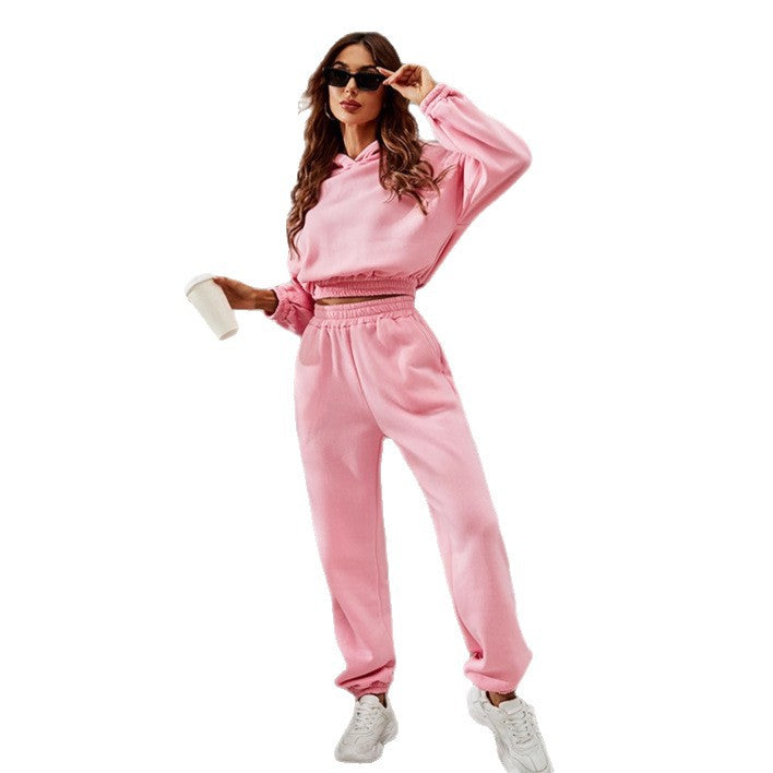 Ensemble de loisirs sportif pour femmes avec sweat à capuche surdimensionné et joggers élastiques Levoire
