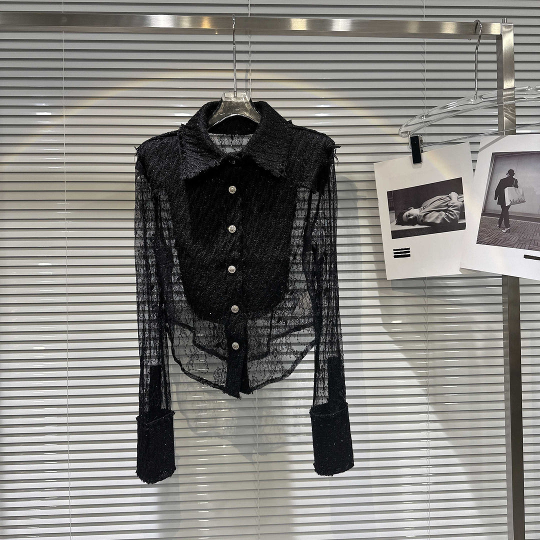 Levoire | Chemise Socialite Avec Détails En Dentelle Pour Une Tenue Élégante