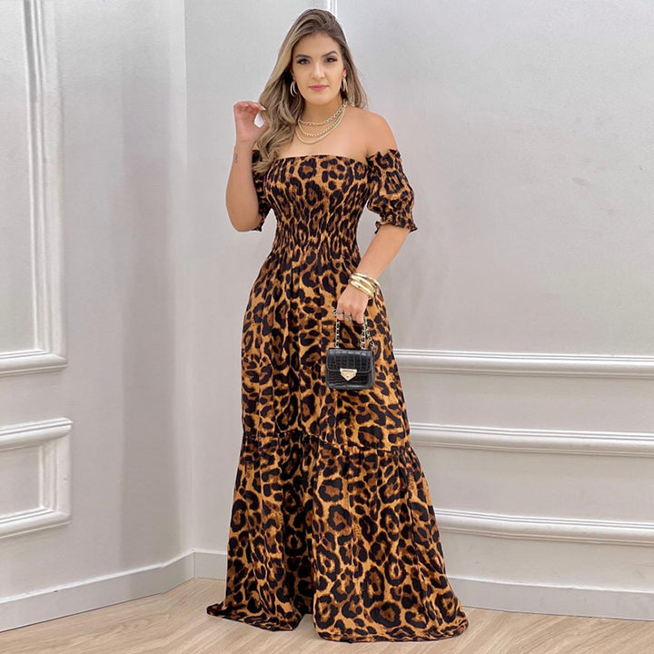Robe Maxi Aérée pour Femmes avec Design Off-Shoulder et Détails Volants Levoire