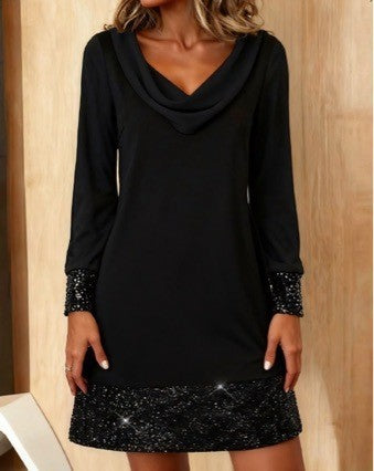 Robe élégante pour femmes avec ourlet scintillant et magnifique section arrière Levoire