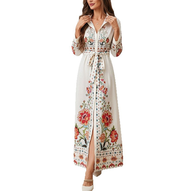 Blouse femme - Maxidress avec un motif brodé complexe Levoire