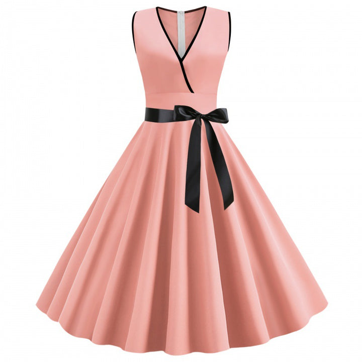 Robe portefeuille pour femmes avec jupe volumineuse et taille élégante Levoire