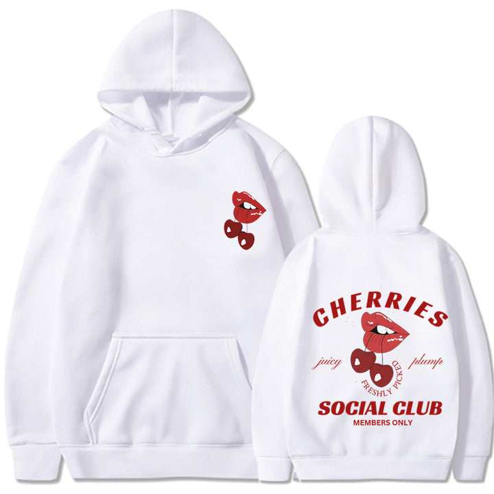 Sweat à capuche femme avec design cerise exclusif Levoire