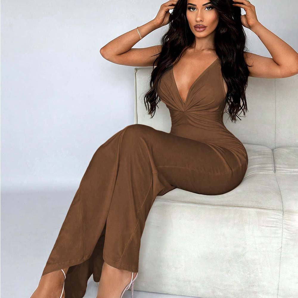 Robe maxi pour femme avec décolleté en V profond et coupe étroite Levoire