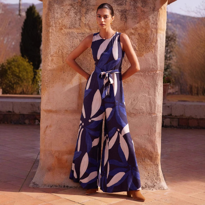 Robe maxi florale pour femmes avec ceinture à nouer et coupe élégante Levoire