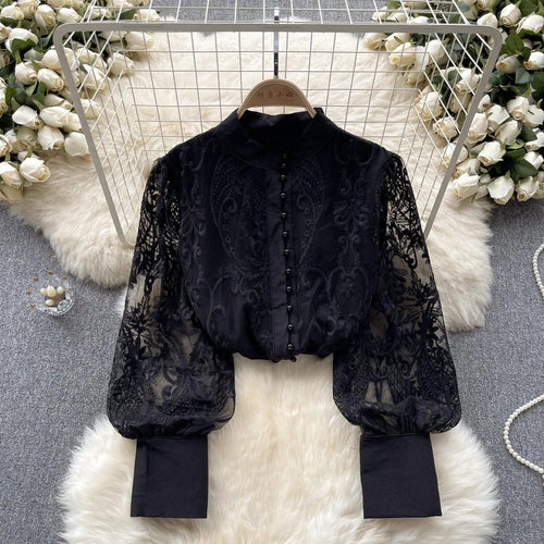 Levoire | Vintage blouse française à manches bouffantes