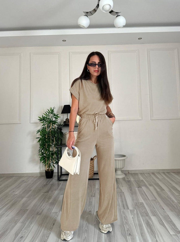 Levoire | Combinaison Manches Courtes Taille Haute Khaki