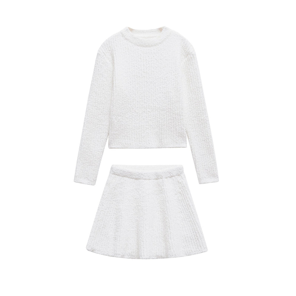 Levoire | Pull en tricot élégant Ensemble de jupe courte tricotée