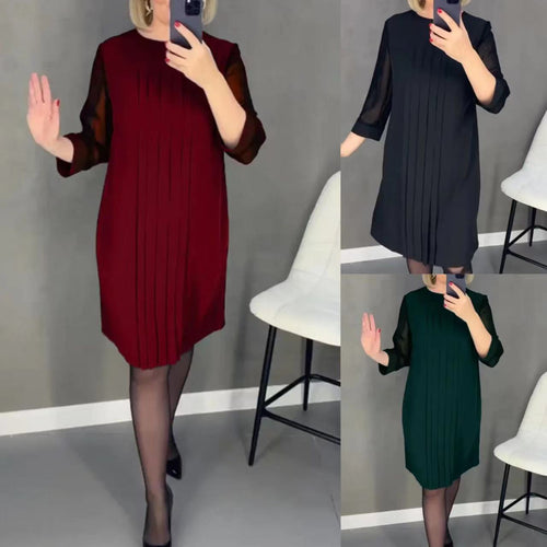 Robe maxi femme avec drapés élégants et manches transparentes Levoire
