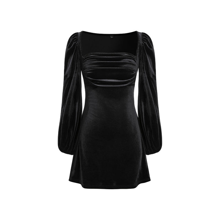 Robe mini pour femmes avec des manches bouffantes élégantes et un chic décolleté carré Levoire