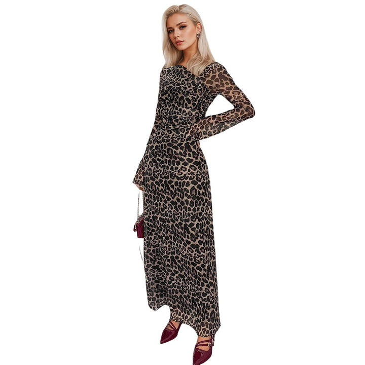 Robe maxi femme avec imprimé animal élégant et coupe sophistiquée Levoire