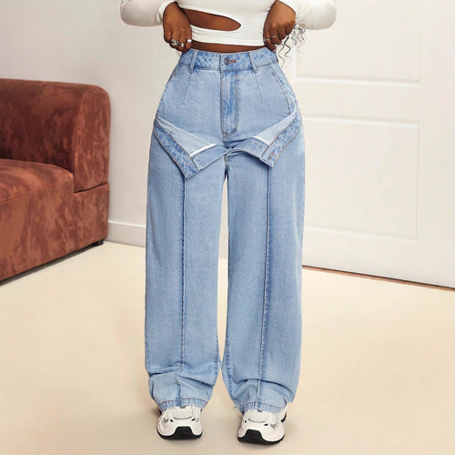 Jean large pour femmes avec une coupe innovante et un design asymétrique Levoire