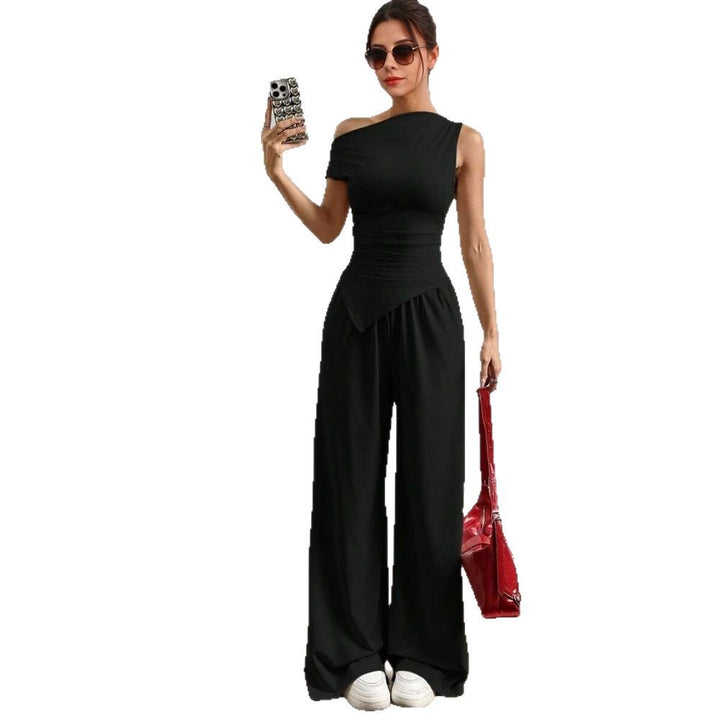 Combinaison tendance pour femme avec design asymétrique et poches Levoire
