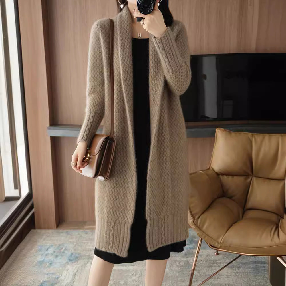 Cardigan pour femmes avec motif moderne en câble et devant ouvert Levoire