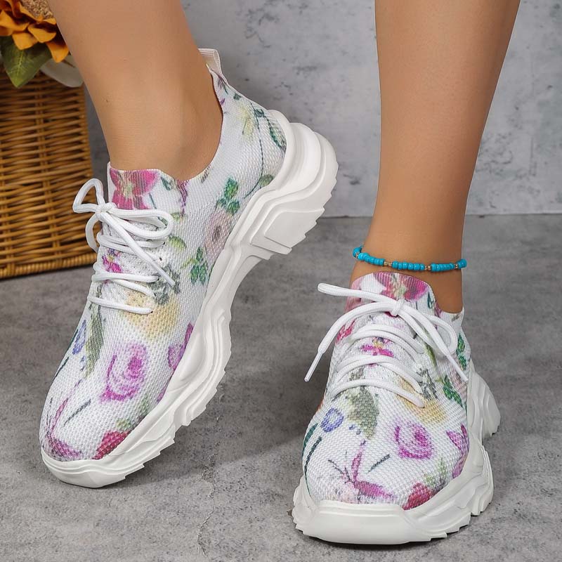 Levoire | Baskets De Tennis Larges Avec Protection Florale Pour Femmes Bunt 4