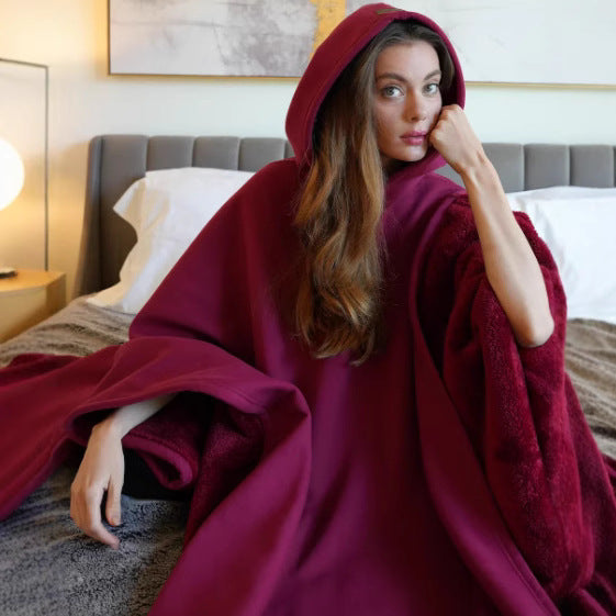 Poncho couverture multifonctionnel pour femmes avec capuche Levoire