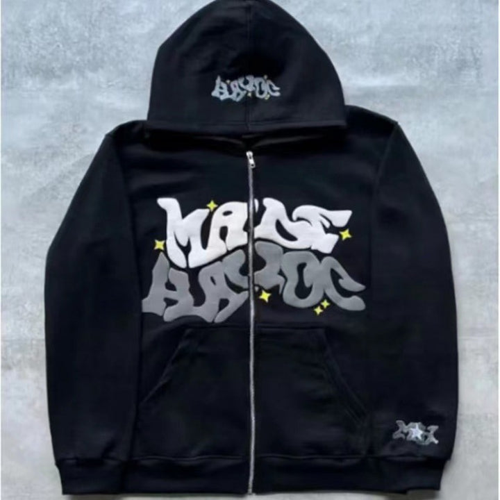 Veste à capuche pour femmes avec lettrage graphique et coupe décontractée Levoire