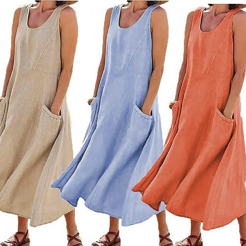 Robe maxi pour femmes avec des poches pratiques et une silhouette ample Levoire