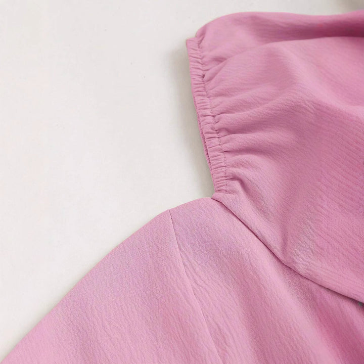 Robe mini femme avec manches bouffantes et décolleté en cœur chic Levoire