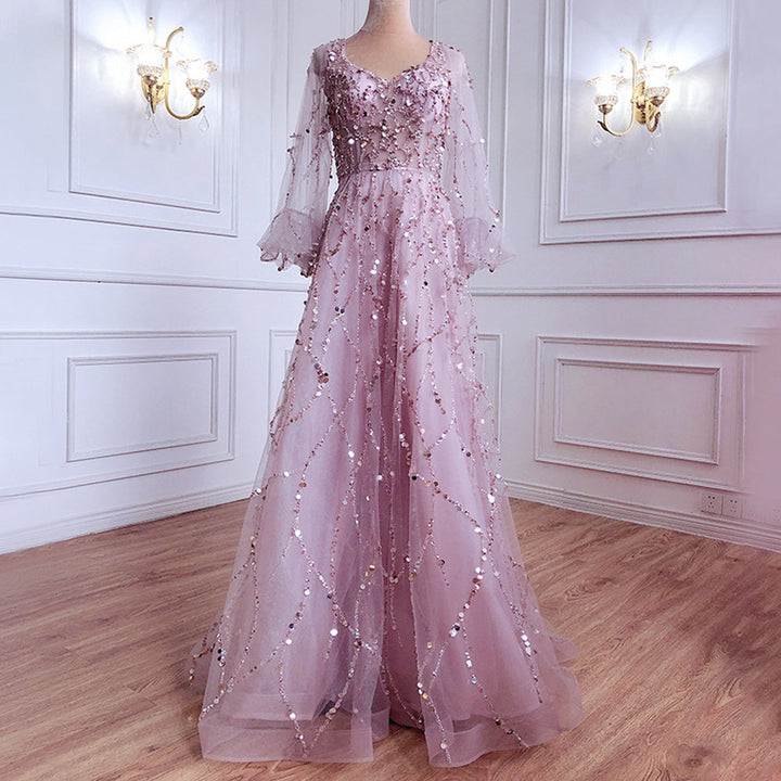 Levoire | Captivating social Aura Queen Long dress Rosa