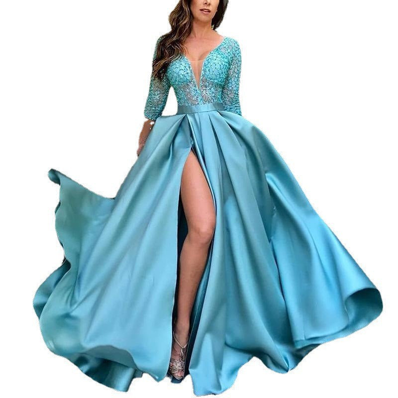 Levoire | Robe à col en V robe de soirée robe de fête