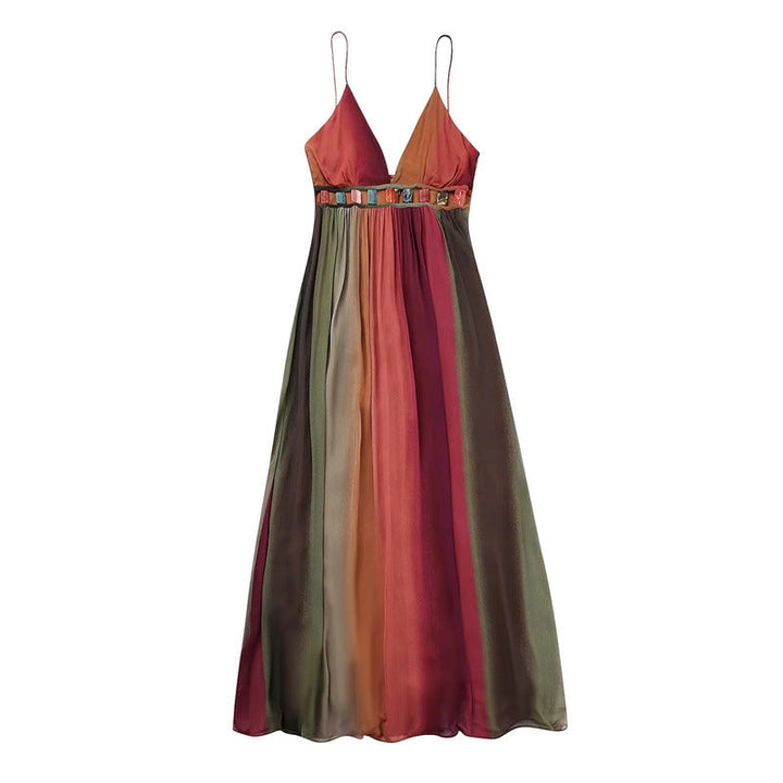 Levoire | Robe Midi Pierre d'Été Élégante Couleur