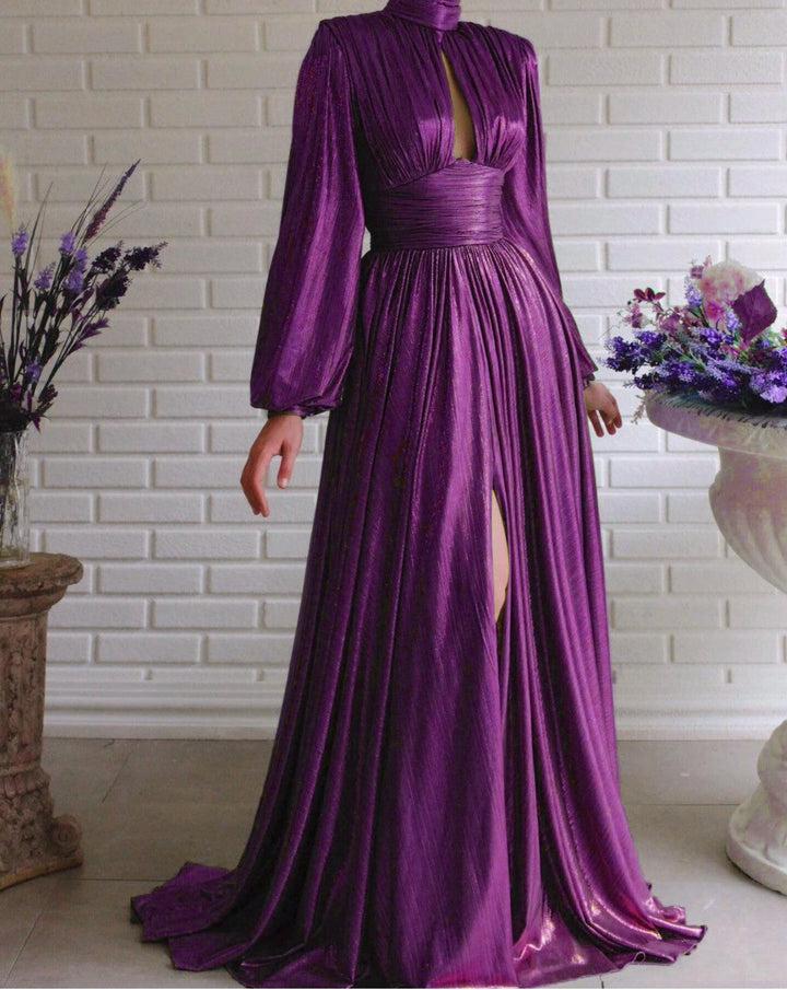 Levoire | Robe longue unie élégante Violet
